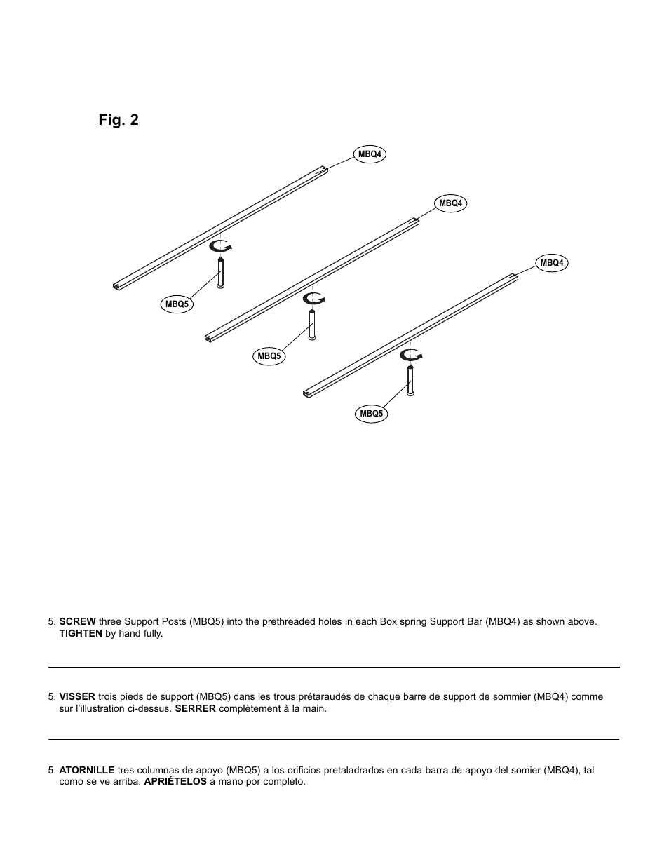 Fig. 2 | Bell'O B551KBK Queen Size User Manual | Page 5 / 8