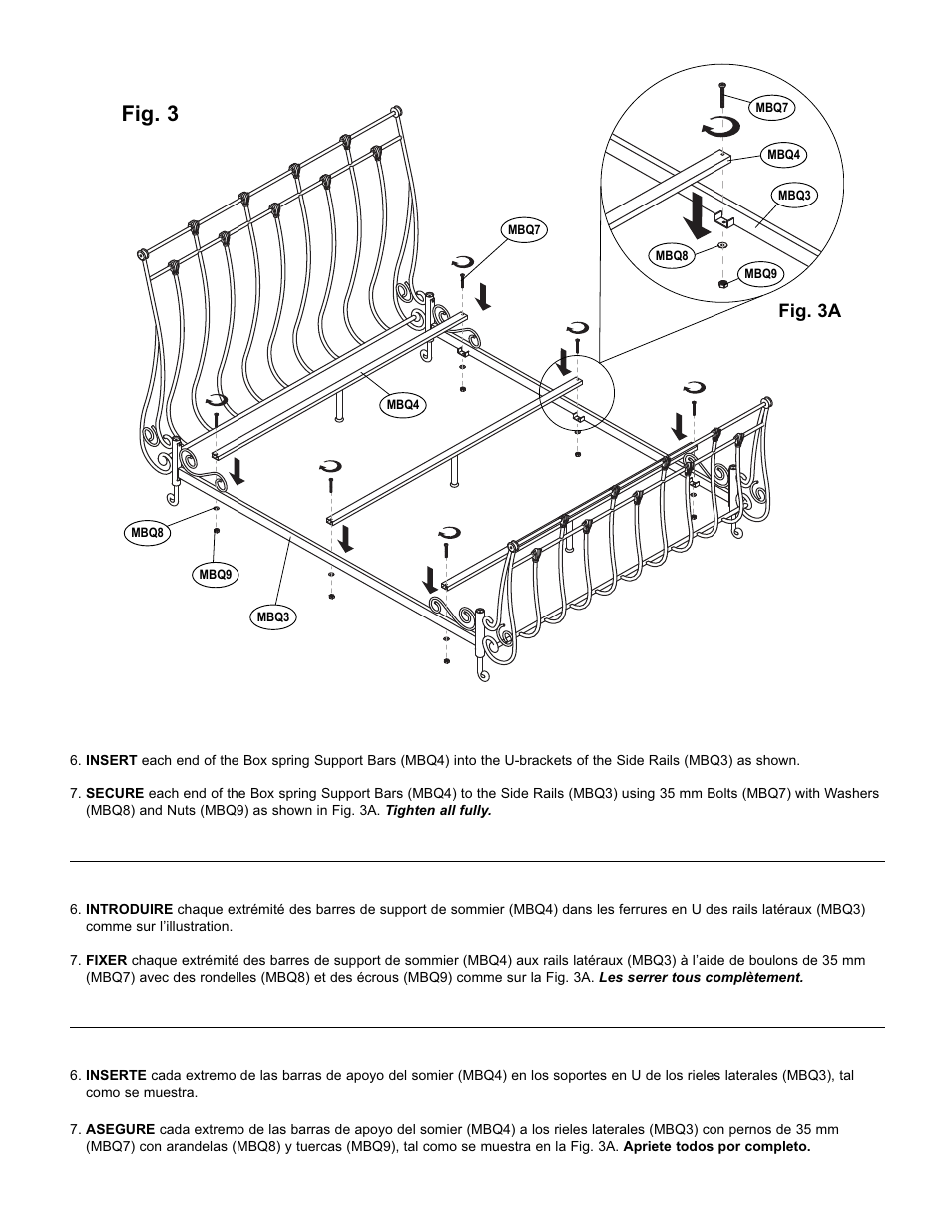 Fig. 3, Fig. 3a | Bell'O B551KBK Queen Size User Manual | Page 6 / 8