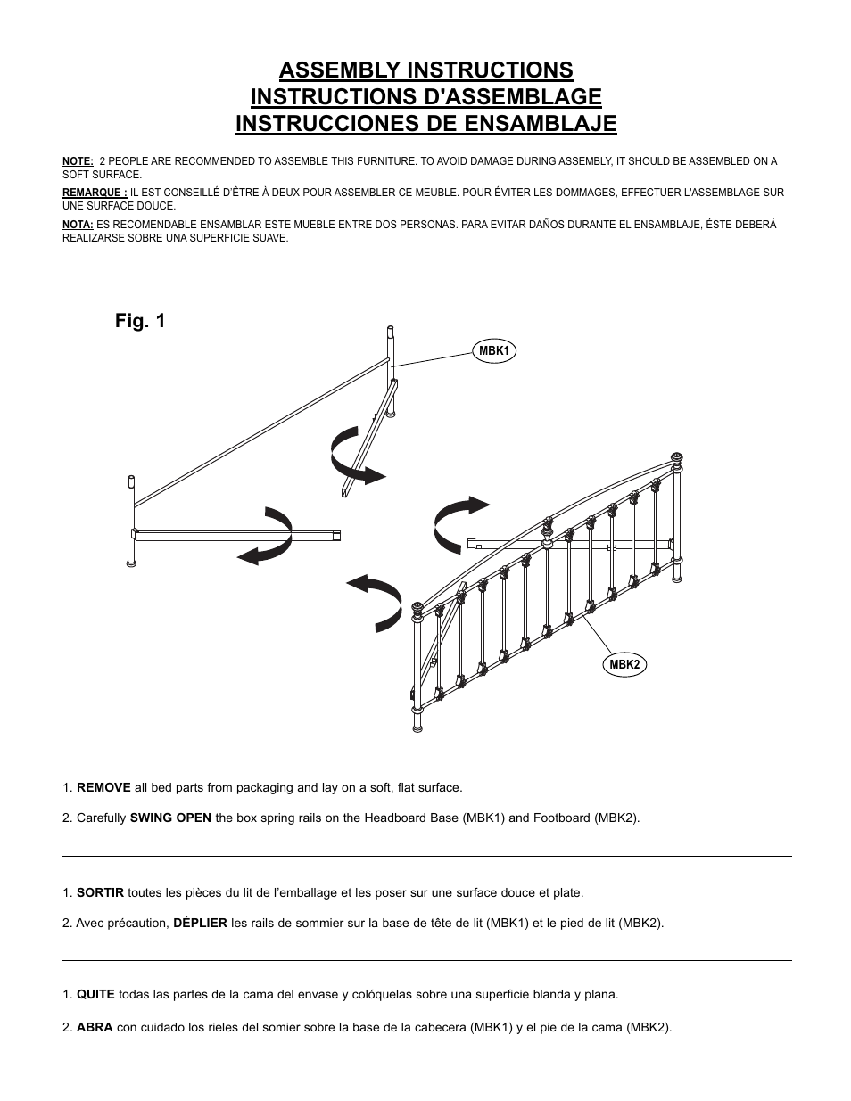 Fig. 1 | Bell'O B552KDP King Size User Manual | Page 4 / 11
