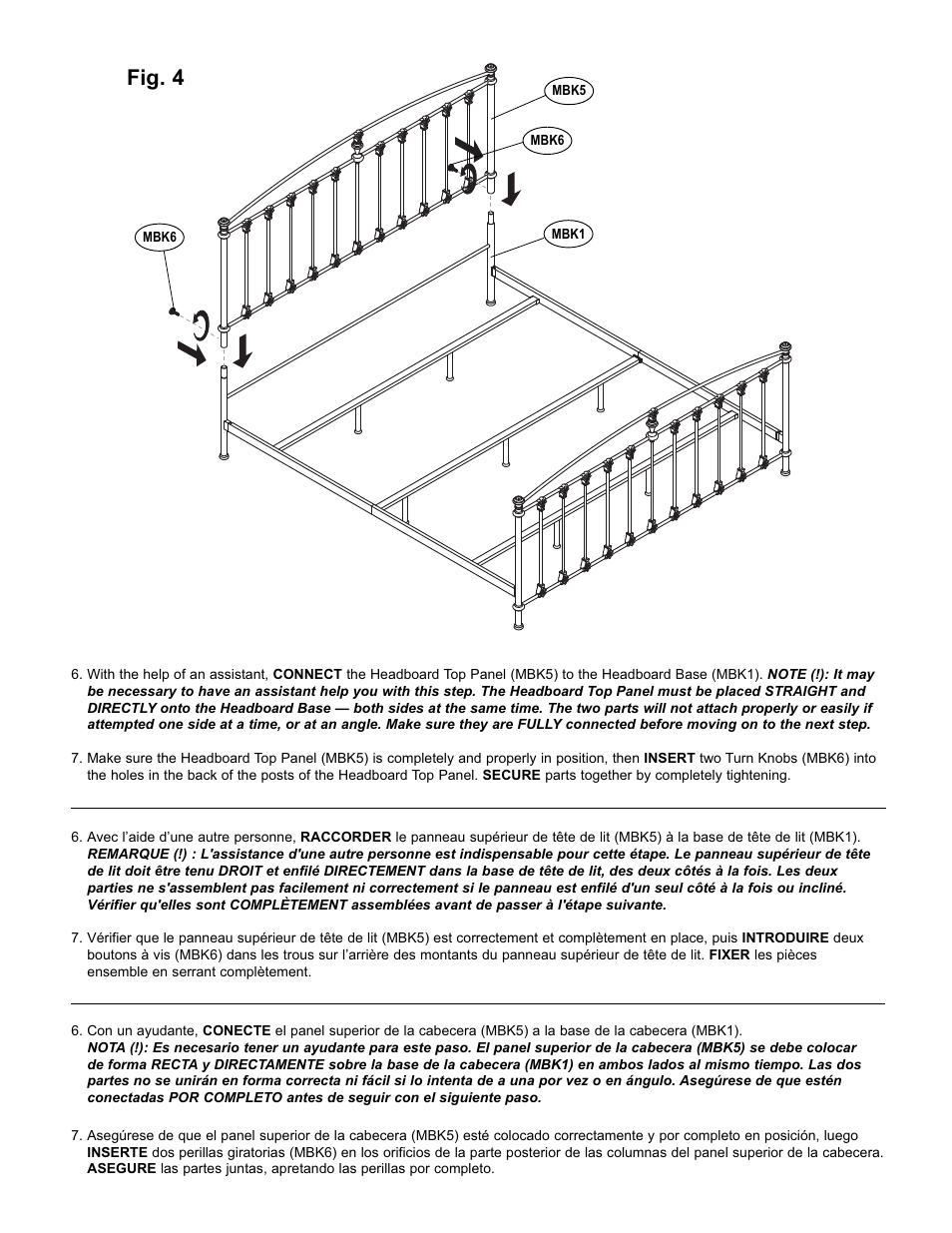 Fig. 4 | Bell'O B552KDP King Size User Manual | Page 7 / 11