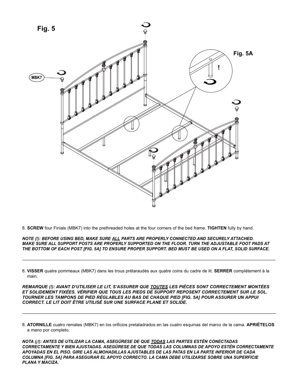 Fig. 5 | Bell'O B552KDP King Size User Manual | Page 8 / 11