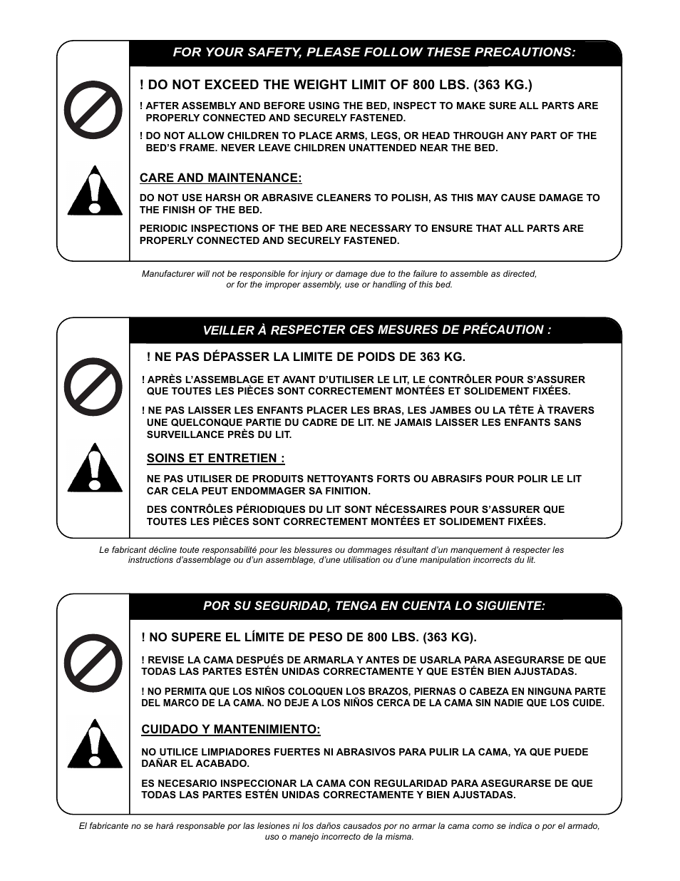 Bell'O B552KDP Queen Size User Manual | Page 2 / 11
