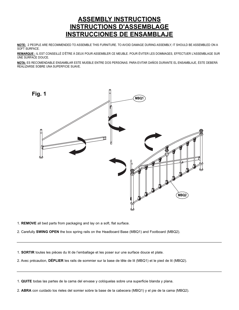 Fig. 1 | Bell'O B552KDP Queen Size User Manual | Page 4 / 11