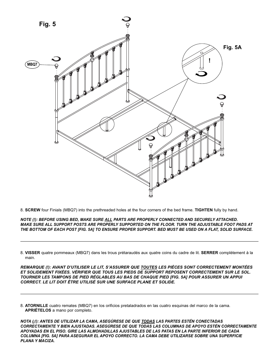 Fig. 5 | Bell'O B552KDP Queen Size User Manual | Page 8 / 11