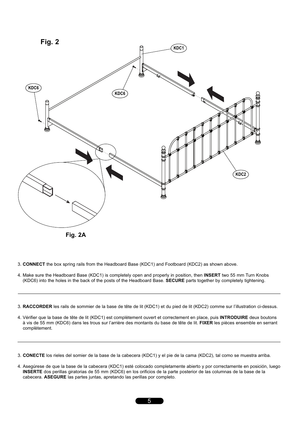 Fig. 2, Fig. 2a | Bell'O B565KDC King Size User Manual | Page 5 / 8