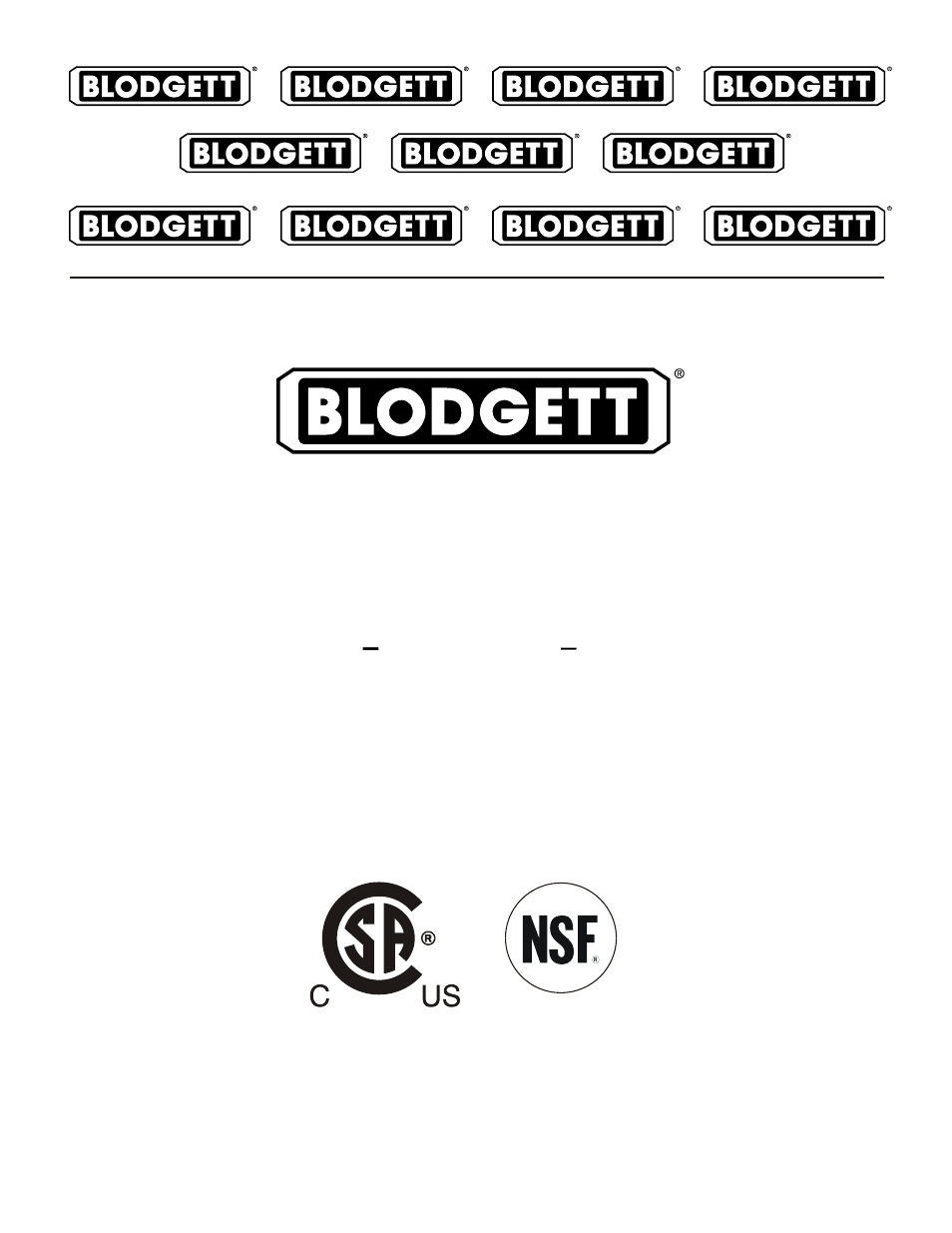 Blodgett SN-5E User Manual | 18 pages