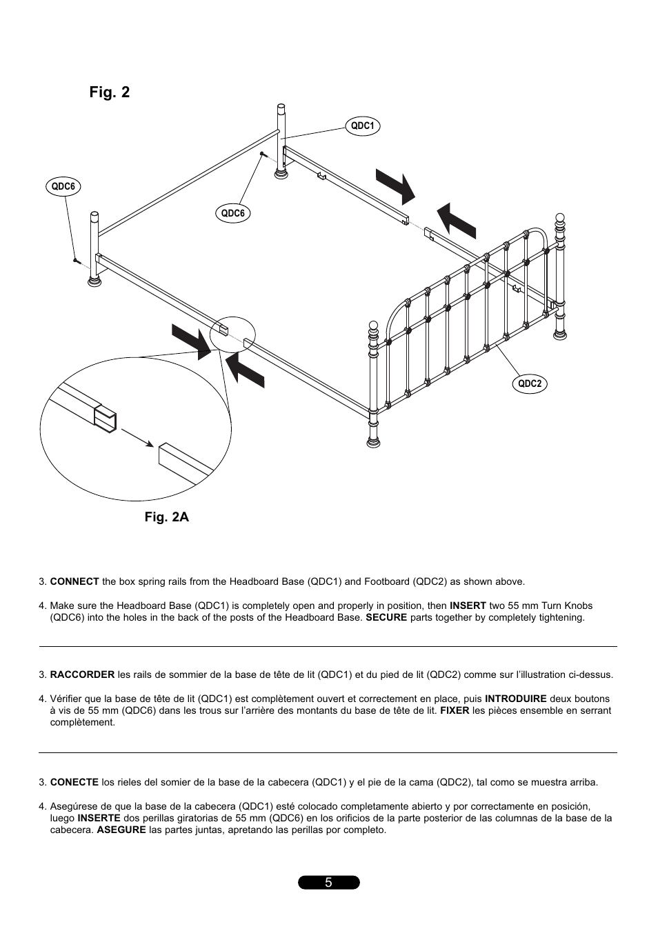 Fig. 2, Fig. 2a | Bell'O B565KDC Queen Size User Manual | Page 5 / 8