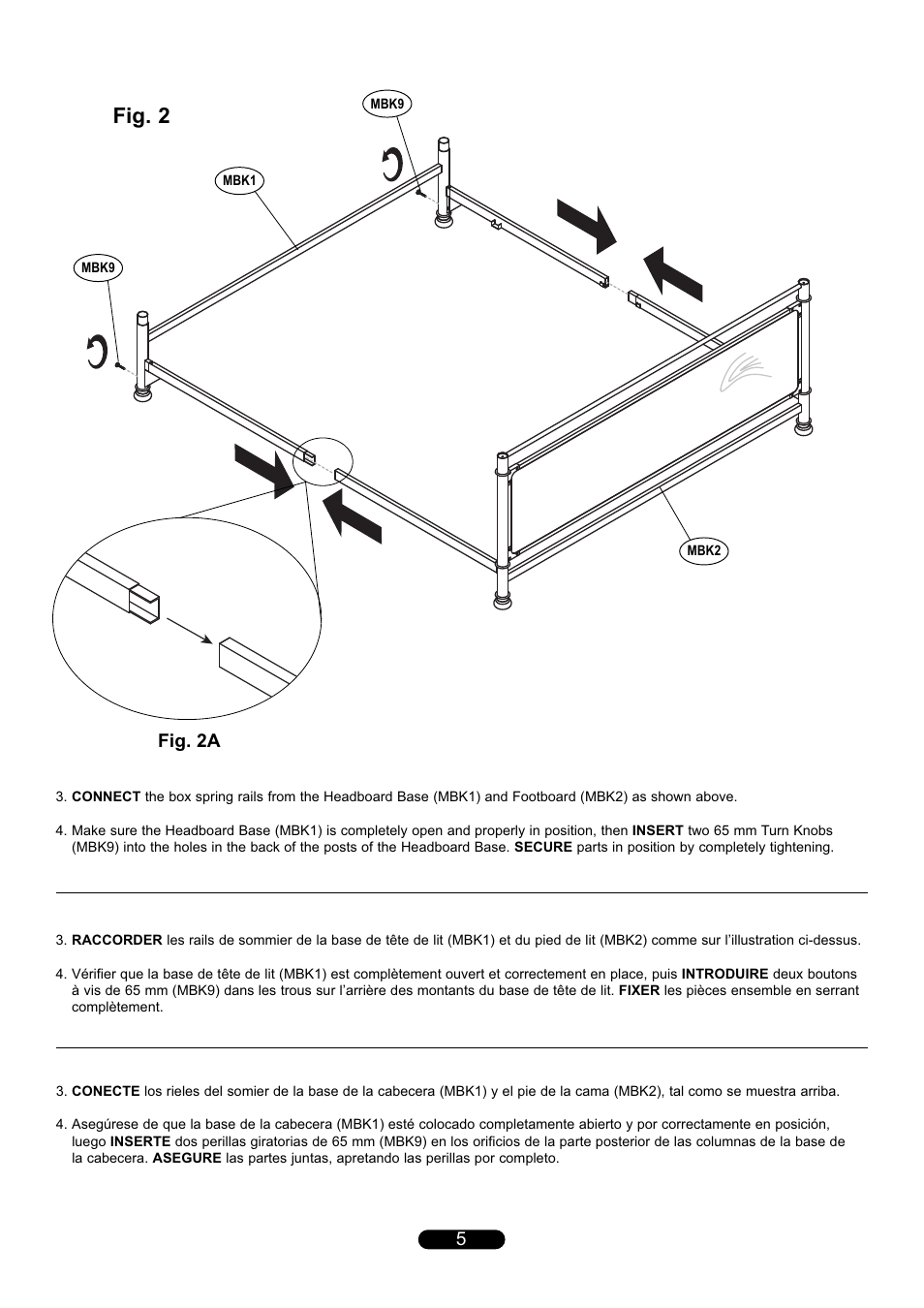 Fig. 2, Fig. 2a | Bell'O B591KCB King Size User Manual | Page 5 / 12