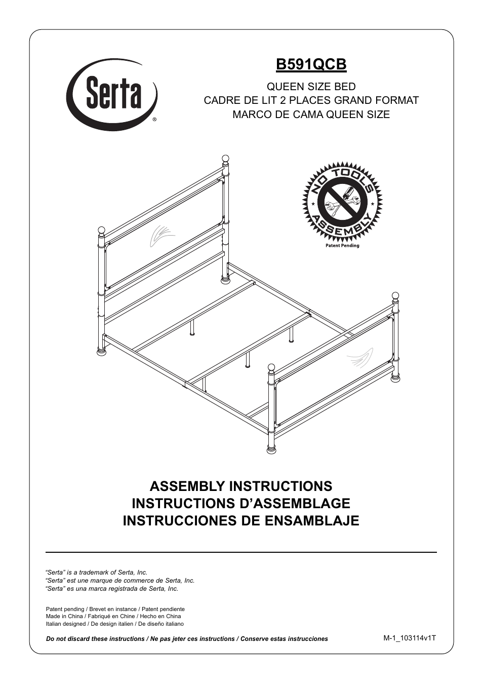 Bell'O B591KCB Queen Size User Manual | 12 pages