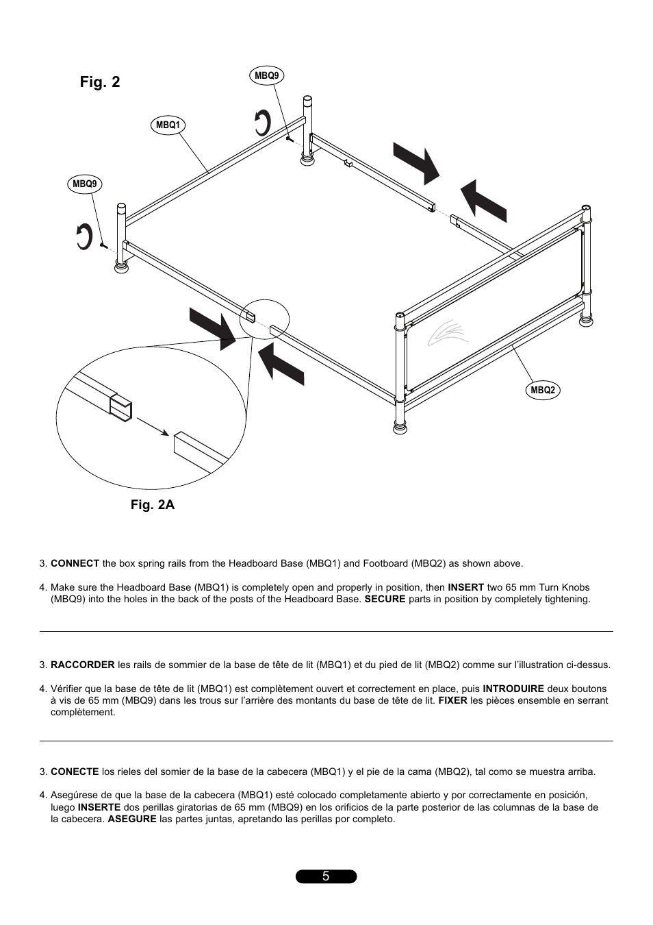 Fig. 2, Fig. 2a | Bell'O B591KCB Queen Size User Manual | Page 5 / 12