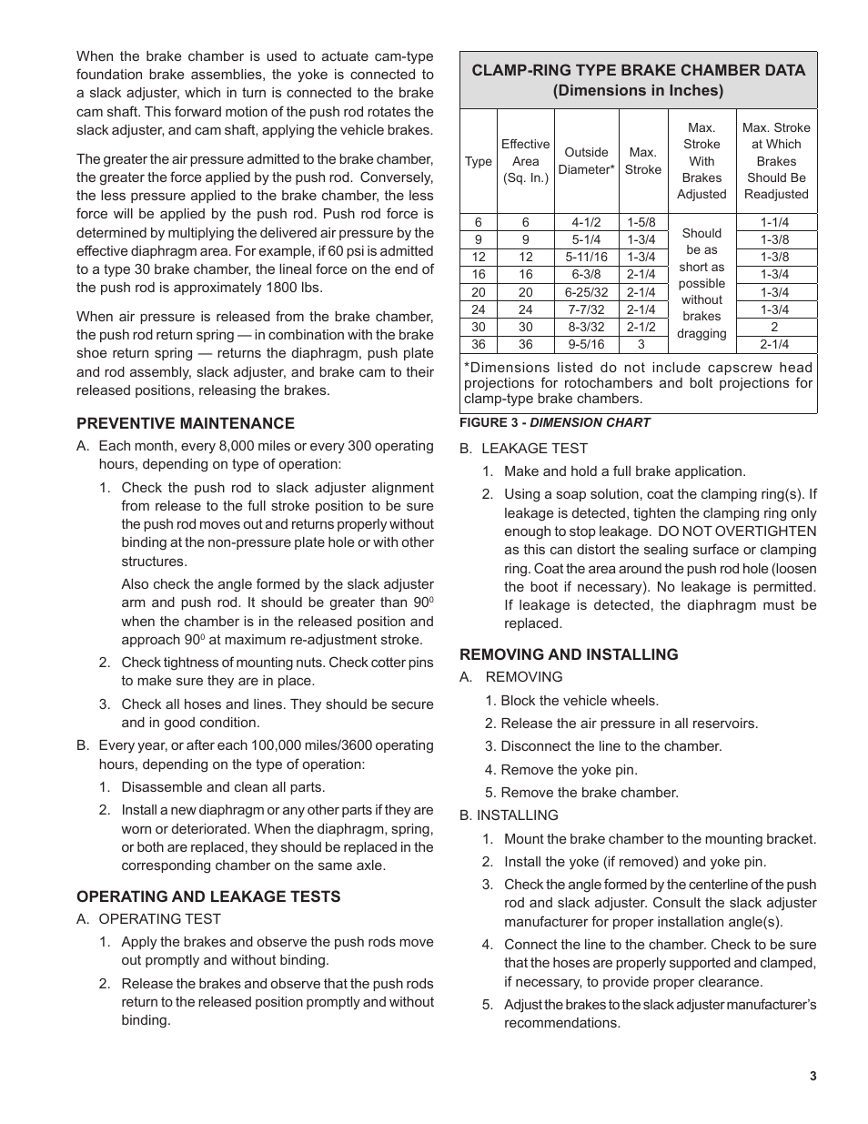 Bendix Commercial Vehicle Systems BRAKE CHAMBERS User Manual | Page 3 / 4