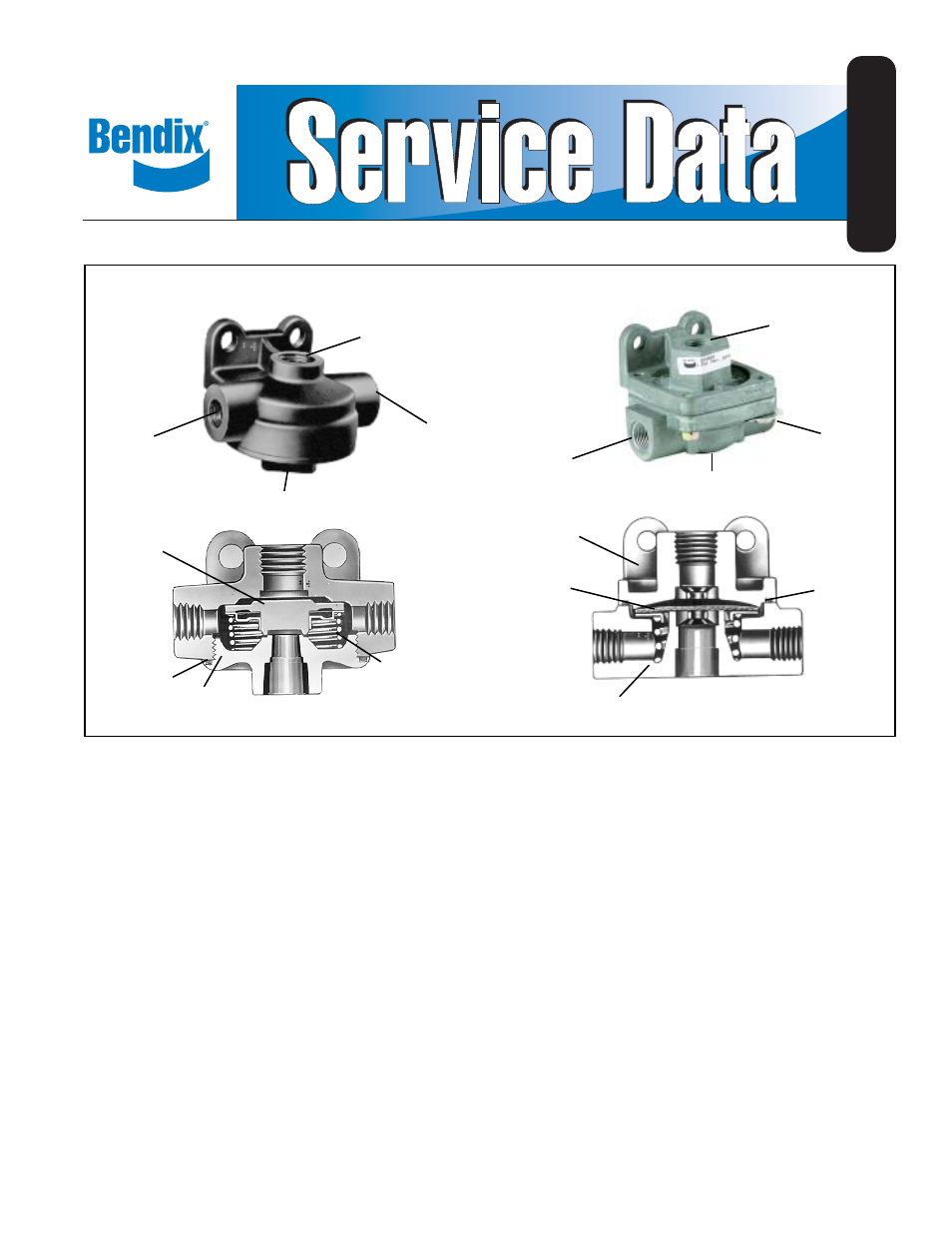 Bendix Commercial Vehicle Systems QRV QR-1 QUICK RELEASE VALVES 7/06 User Manual | 4 pages