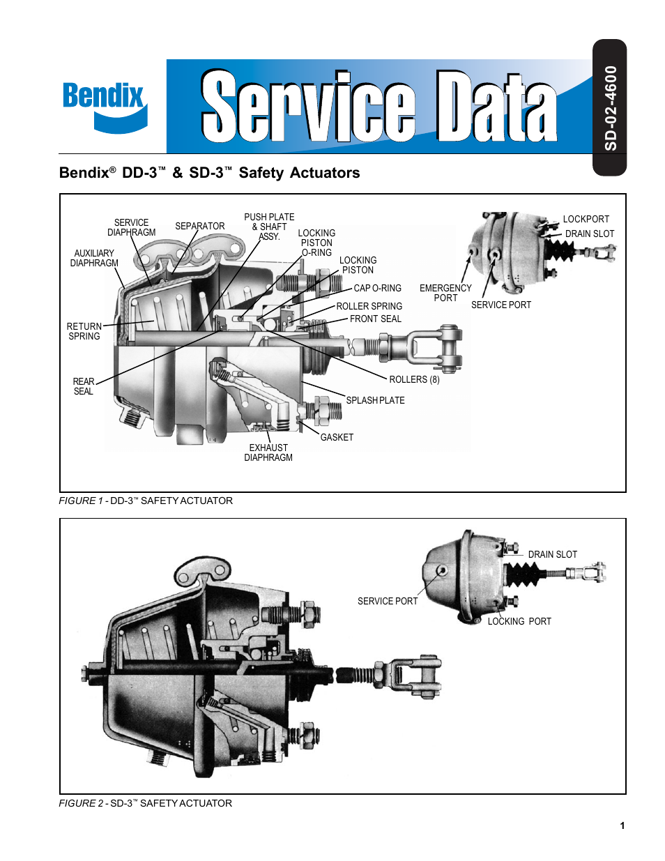 Bendix Commercial Vehicle Systems SD-3 SAFETY ACTUATORS User Manual | 6 pages