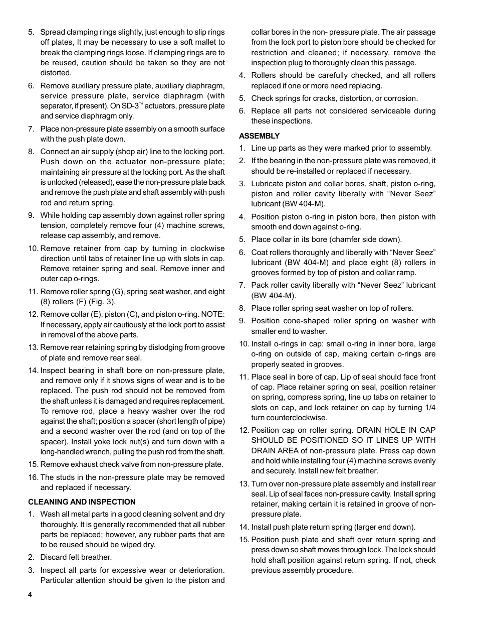 Bendix Commercial Vehicle Systems SD-3 SAFETY ACTUATORS User Manual | Page 4 / 6