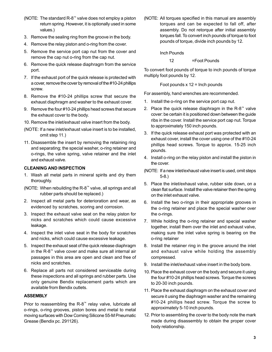 Bendix Commercial Vehicle Systems R-8 RELAY VALVE User Manual | Page 3 / 4