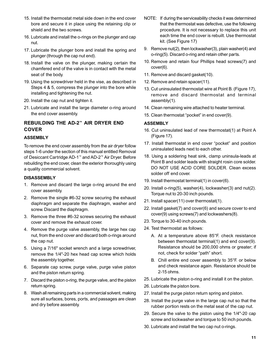 Bendix Commercial Vehicle Systems AD-2 AIR DRYERS 7/04 User Manual | Page 11 / 16