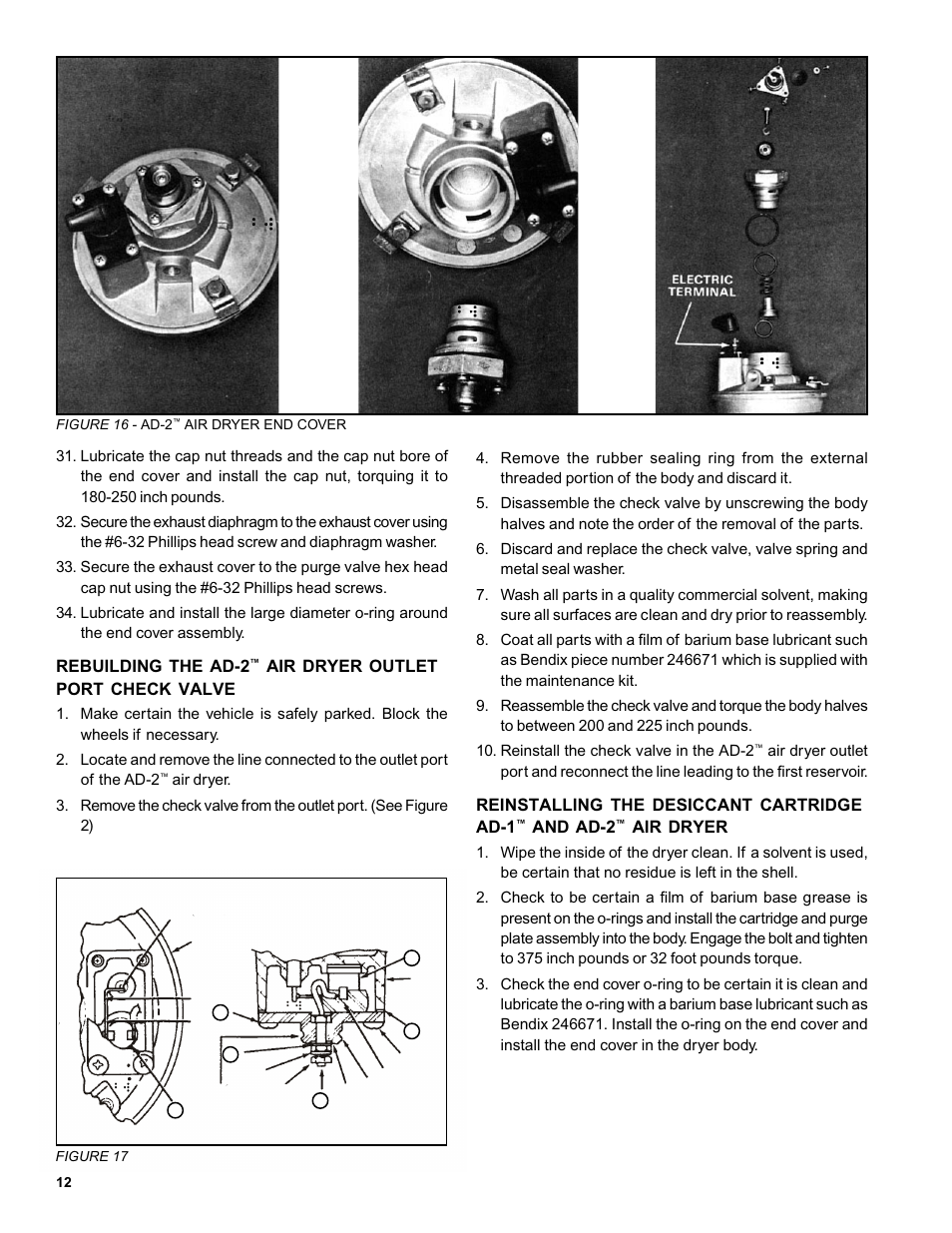 Bendix Commercial Vehicle Systems AD-2 AIR DRYERS 7/04 User Manual | Page 12 / 16