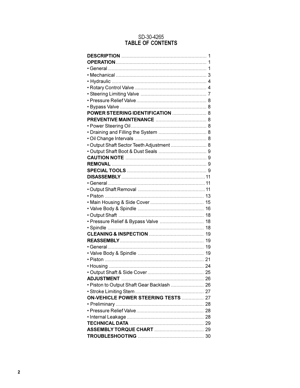 Bendix Commercial Vehicle Systems C-300N HYDRAULIC POWER STEERING1/99 User Manual | Page 2 / 31