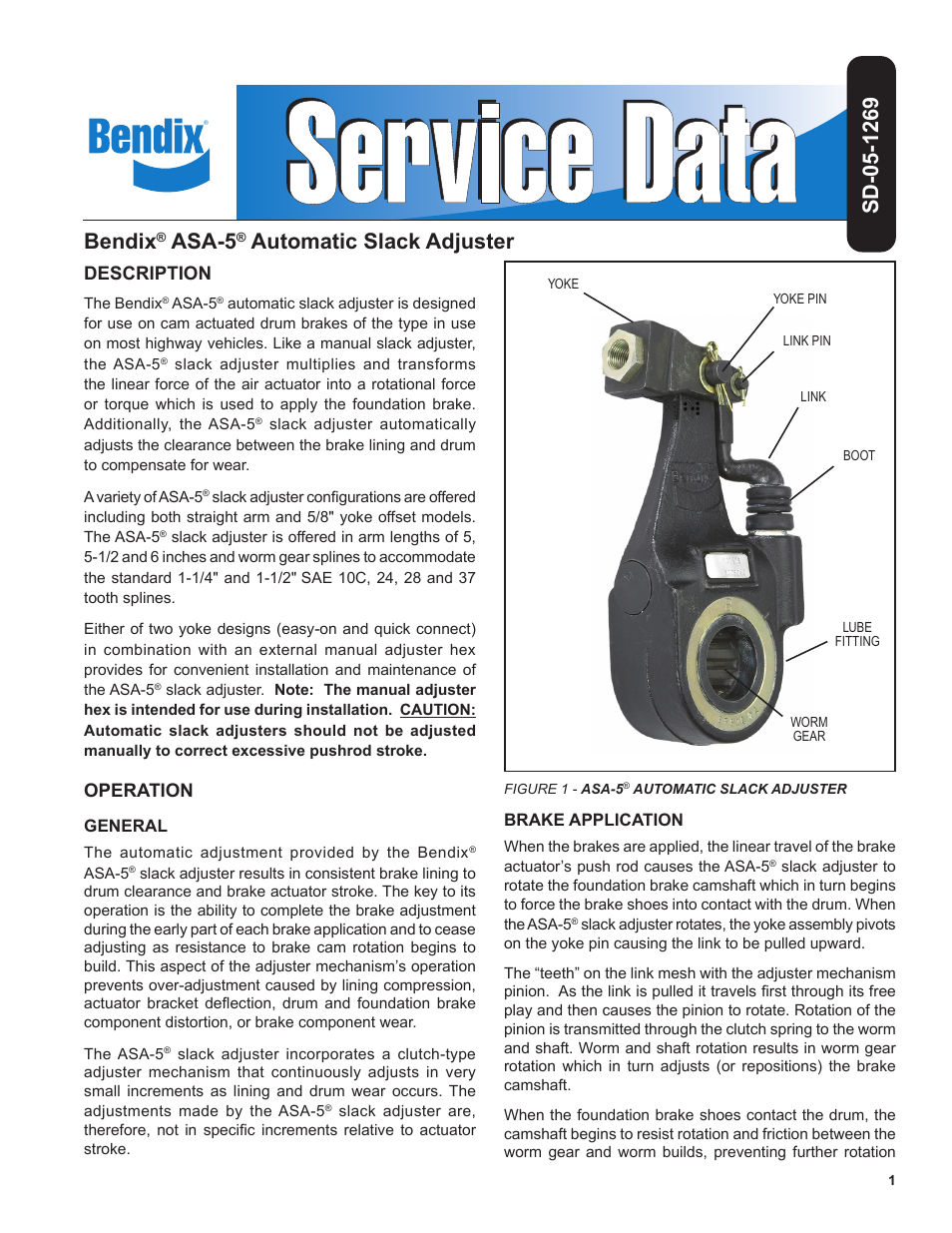 Bendix Commercial Vehicle Systems ASA-5 AUTOMATIC SLACK ADJUSTER 2/11 User Manual | 12 pages