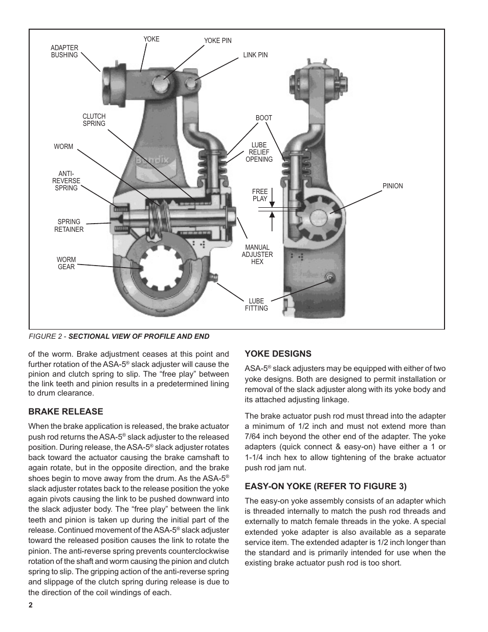 Bendix Commercial Vehicle Systems ASA-5 AUTOMATIC SLACK ADJUSTER 2/11 User Manual | Page 2 / 12