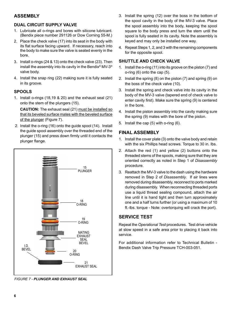 Bendix Commercial Vehicle Systems MV-3 DASH CONTROL MODULE 3/04 User Manual | Page 6 / 8
