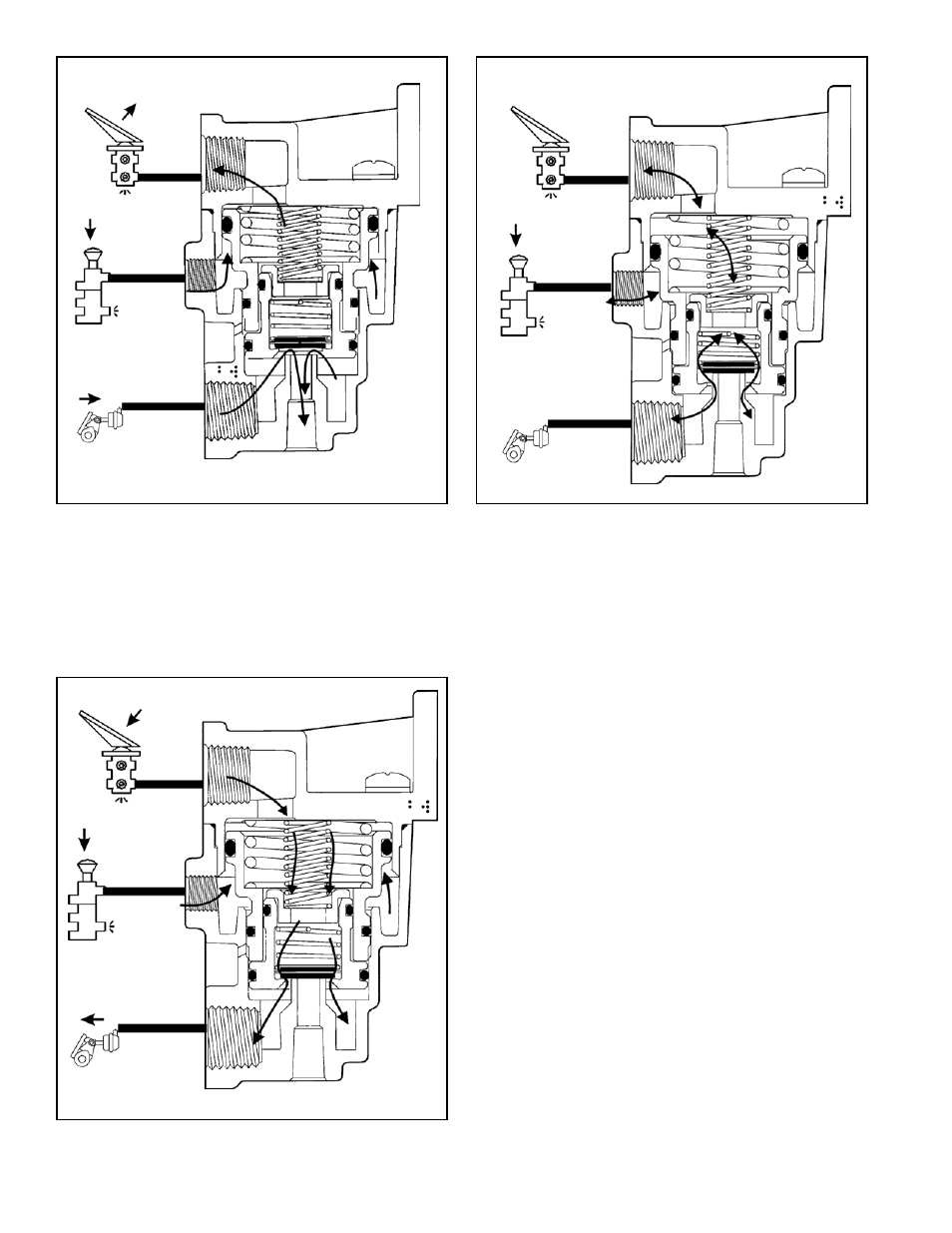 Bobtail mode, Brake application—lq-5, Valve blending back | Brake valve application, balance, release | Bendix Commercial Vehicle Systems LQ-5 BOBTAIL RATIO VALVE 4/04 User Manual | Page 4 / 8