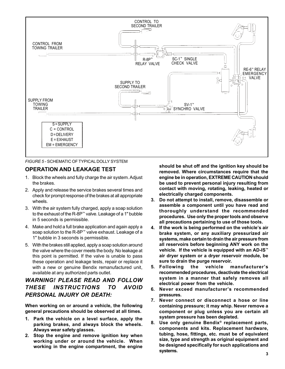 Operation and leakage test | Bendix Commercial Vehicle Systems R-8P PRESSURE EQUALIZING PILOTRELAY User Manual | Page 3 / 4