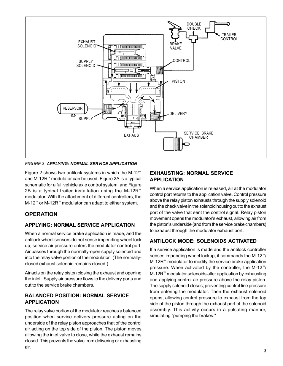 Operation | Bendix Commercial Vehicle Systems M-12R ANTILOCK MODULATOR User Manual | Page 3 / 12