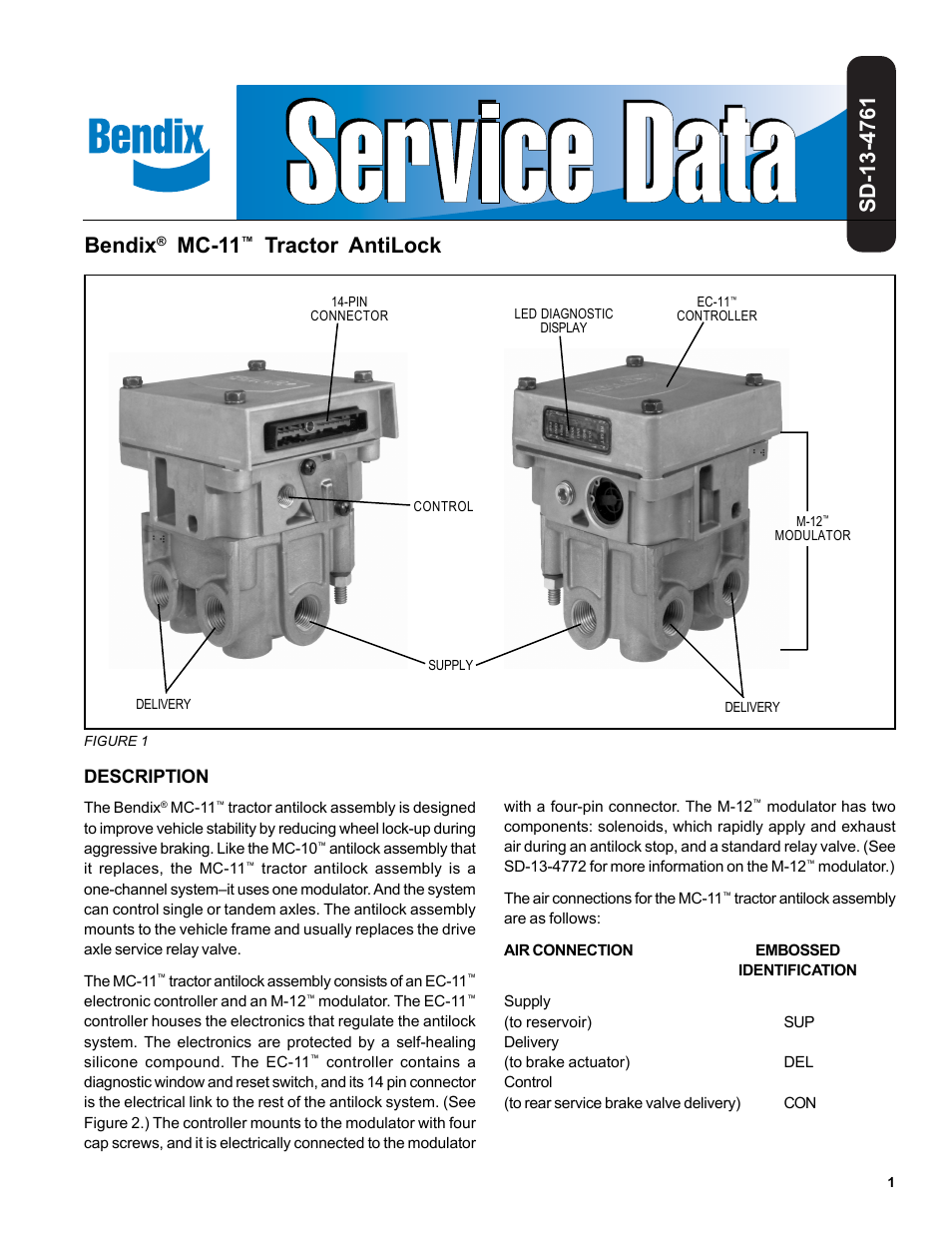 Bendix Commercial Vehicle Systems MC-11 TRACTOR ANTILOCK 4/04 User Manual | 20 pages