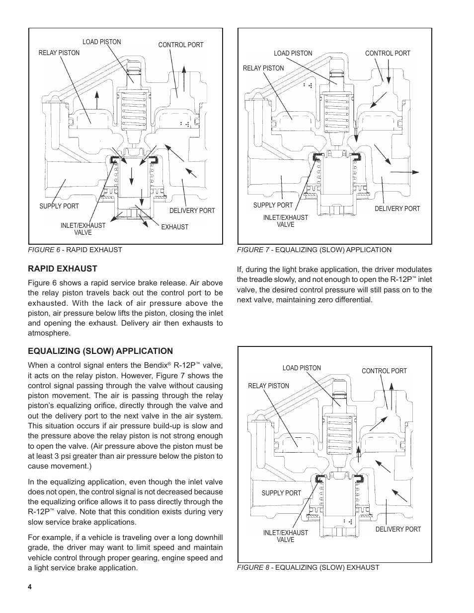 Bendix Commercial Vehicle Systems R-12P PILOT RELAY VALVE 4/11 User Manual | Page 4 / 8