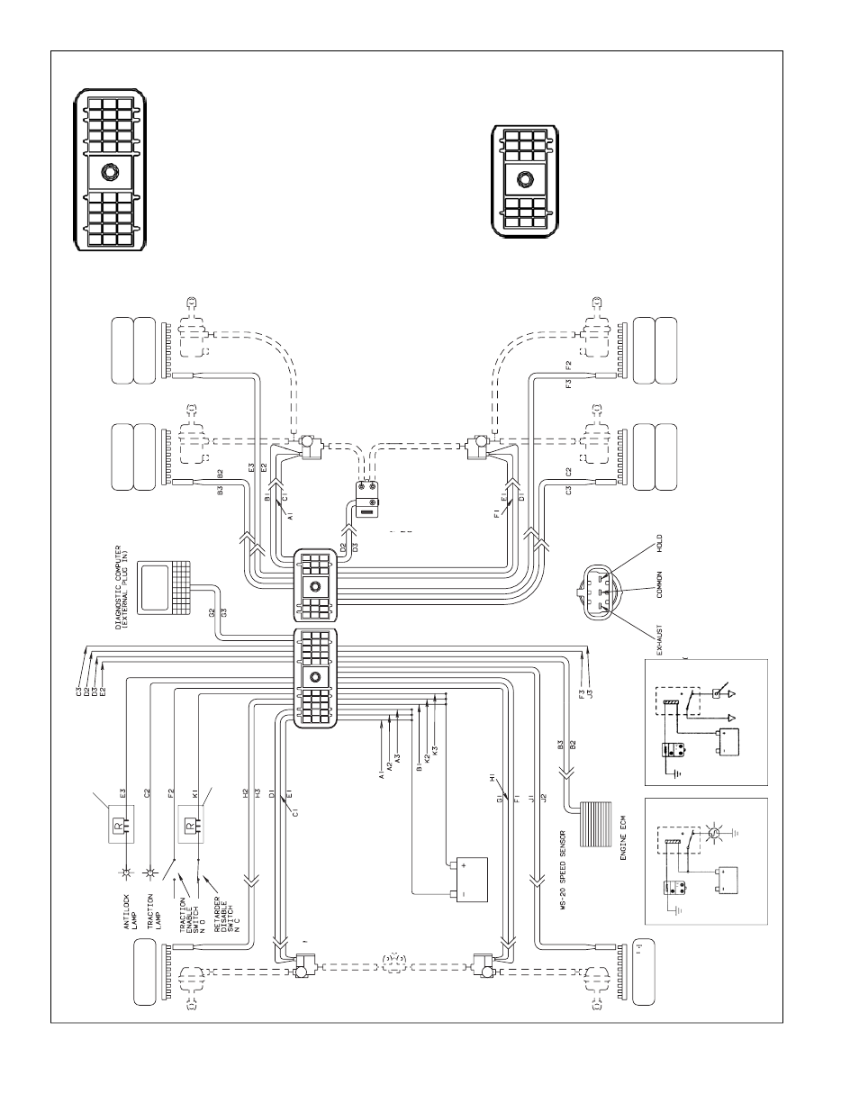 Figure 4 - ec-16, Controller system wiring schematic, Connector on m-22 modulator | Bendix Commercial Vehicle Systems EC-16 ANTILOCK CONTROLLER 4/08 User Manual | Page 4 / 32