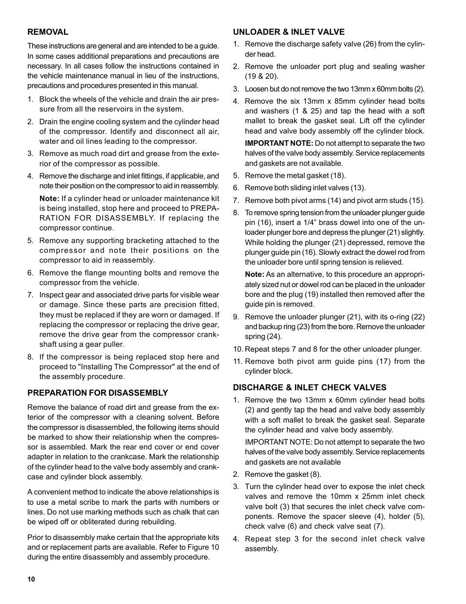 Bendix Commercial Vehicle Systems DURAFLO 596 COMPRESSOR 10/04 User Manual | Page 10 / 40