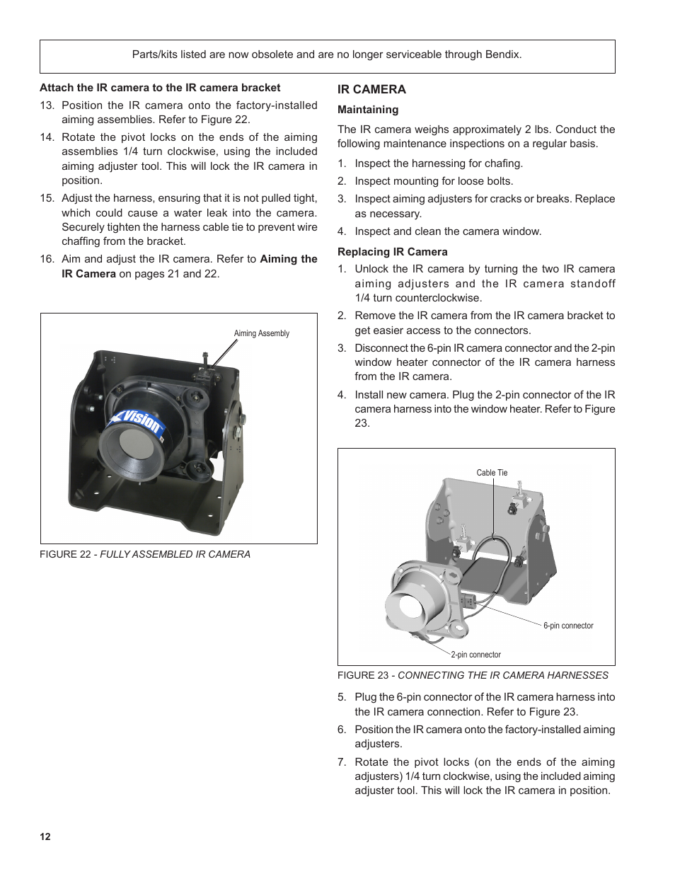 Bendix Commercial Vehicle Systems XVISION NIGHT VISION SYSTEM 8/11 User Manual | Page 12 / 28