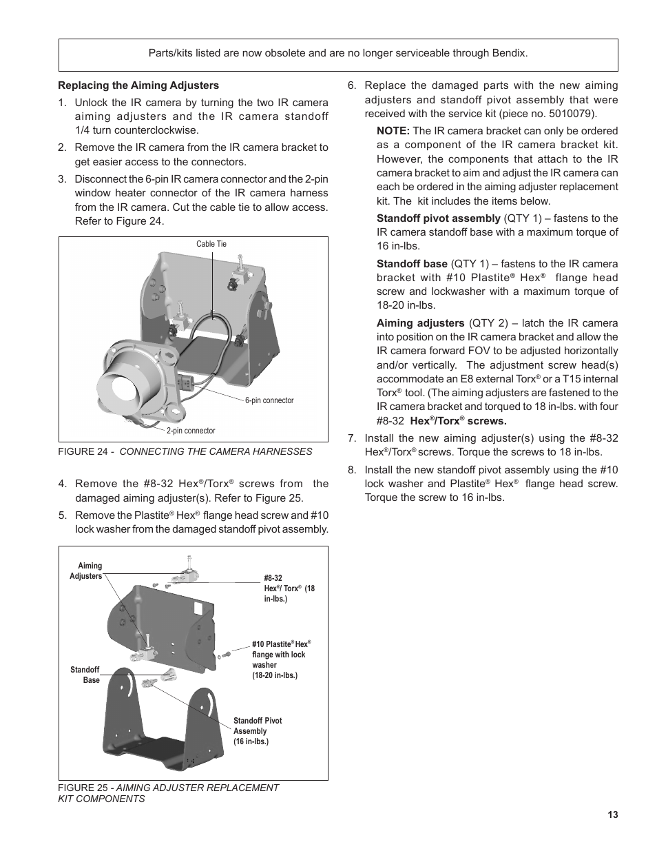 Bendix Commercial Vehicle Systems XVISION NIGHT VISION SYSTEM 8/11 User Manual | Page 13 / 28