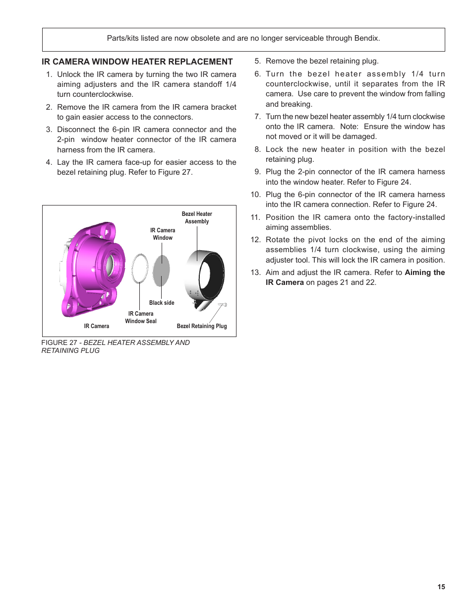 Bendix Commercial Vehicle Systems XVISION NIGHT VISION SYSTEM 8/11 User Manual | Page 15 / 28
