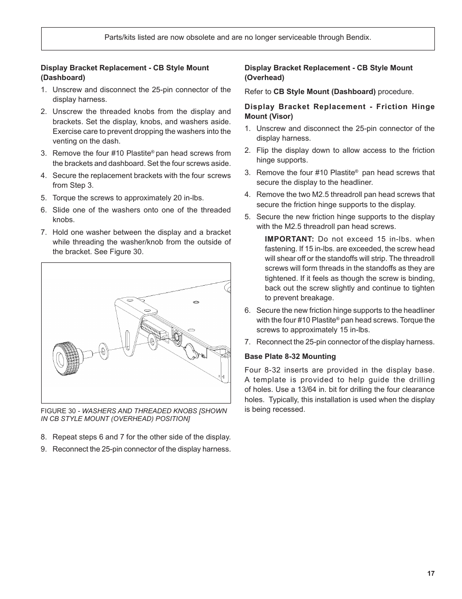 Bendix Commercial Vehicle Systems XVISION NIGHT VISION SYSTEM 8/11 User Manual | Page 17 / 28