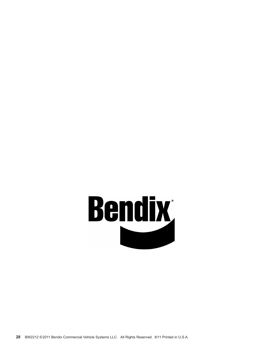 Bendix Commercial Vehicle Systems XVISION NIGHT VISION SYSTEM 8/11 User Manual | Page 28 / 28