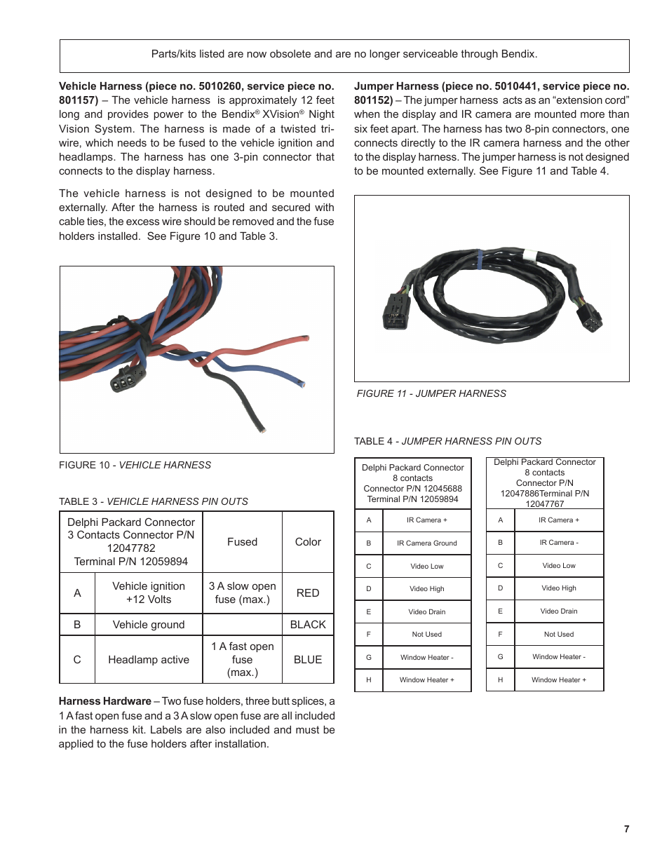 Bendix Commercial Vehicle Systems XVISION NIGHT VISION SYSTEM 8/11 User Manual | Page 7 / 28