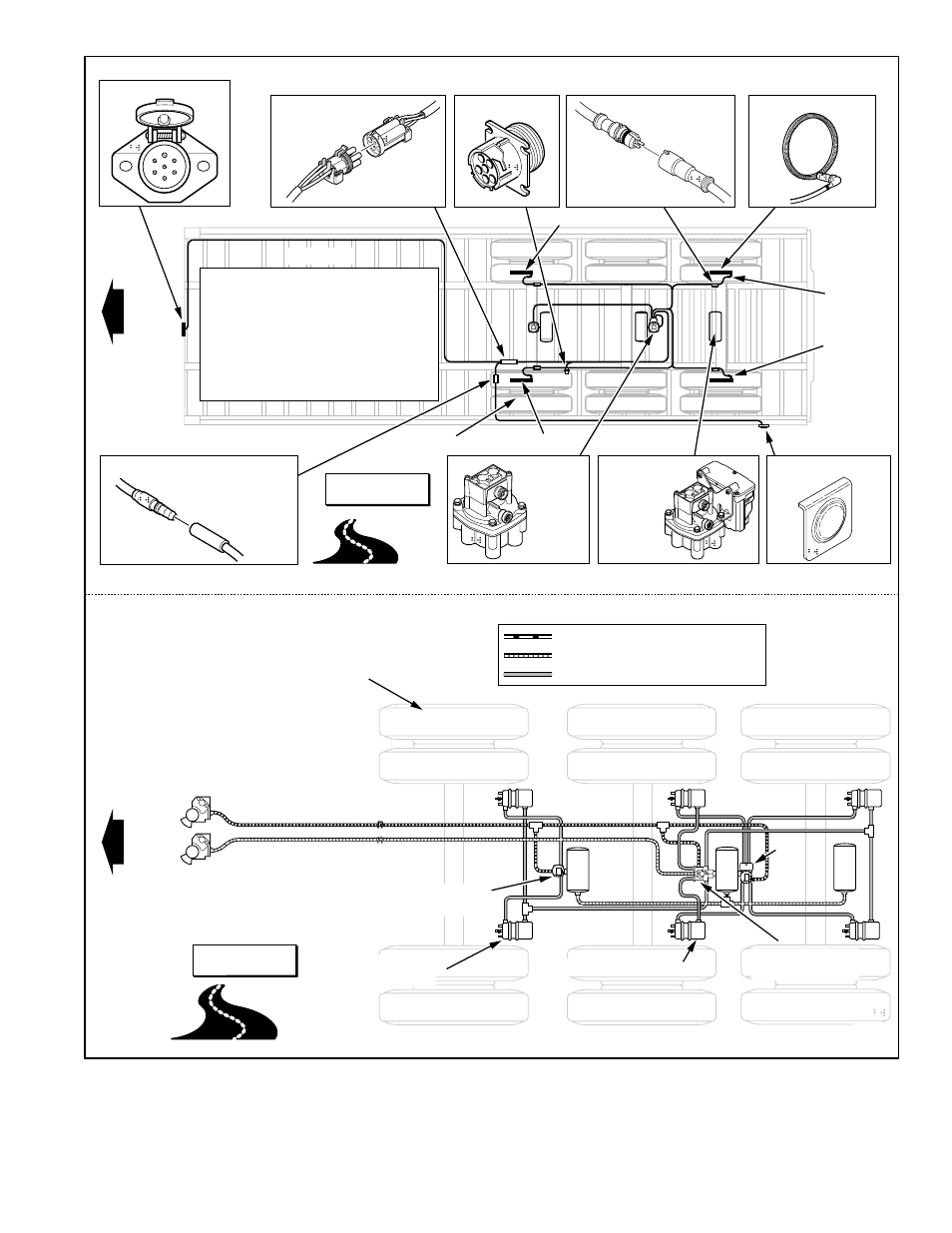 Road side top view top view | Bendix Commercial Vehicle Systems A-18 TRAILER ABS 5/04 User Manual | Page 21 / 40