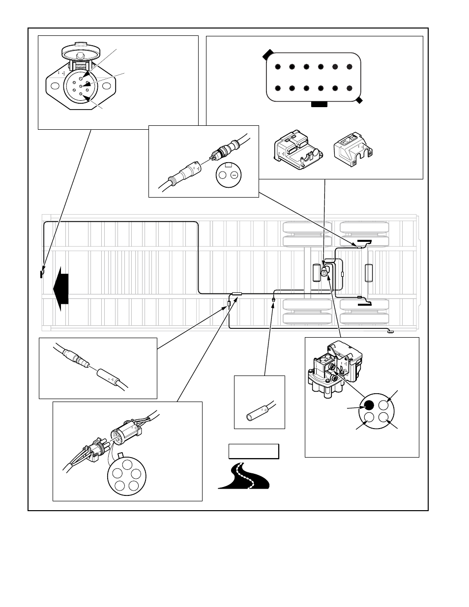 Front road side, Top view, Looking into valve | Bendix Commercial Vehicle Systems A-18 TRAILER ABS 5/04 User Manual | Page 34 / 40