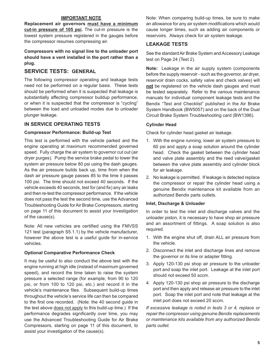 Bendix Commercial Vehicle Systems BA-922 COMPRESSOR User Manual | Page 5 / 32