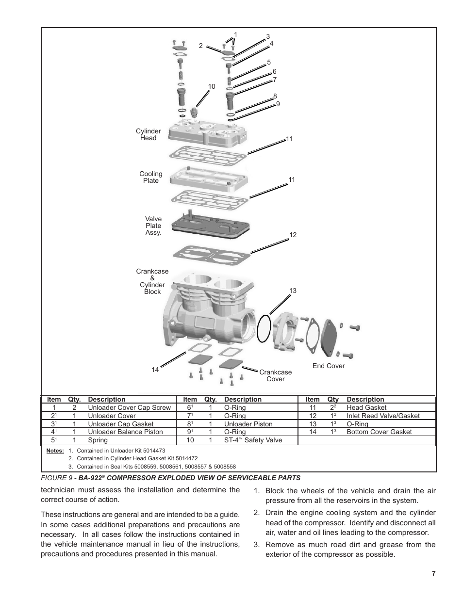 Bendix Commercial Vehicle Systems BA-922 COMPRESSOR User Manual | Page 7 / 32