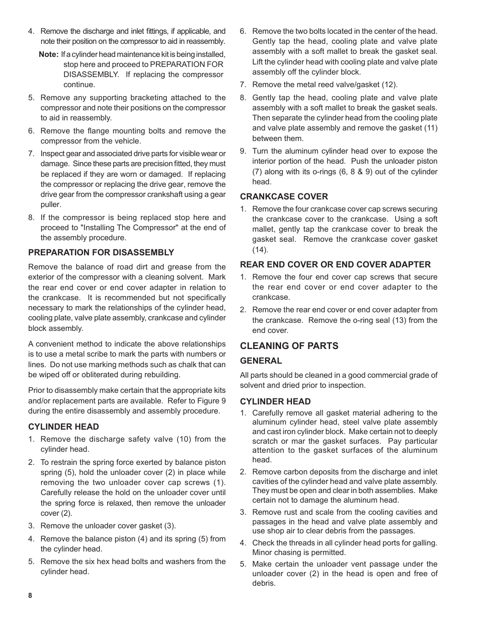 Bendix Commercial Vehicle Systems BA-922 COMPRESSOR User Manual | Page 8 / 32