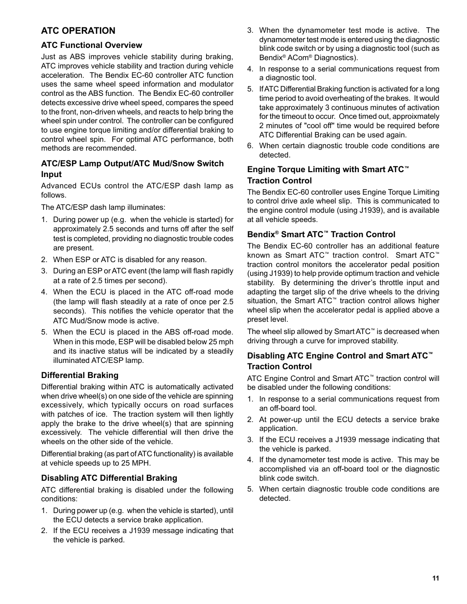 Bendix Commercial Vehicle Systems EC-60 ESP CONTROLLERS ADV User Manual | Page 11 / 60