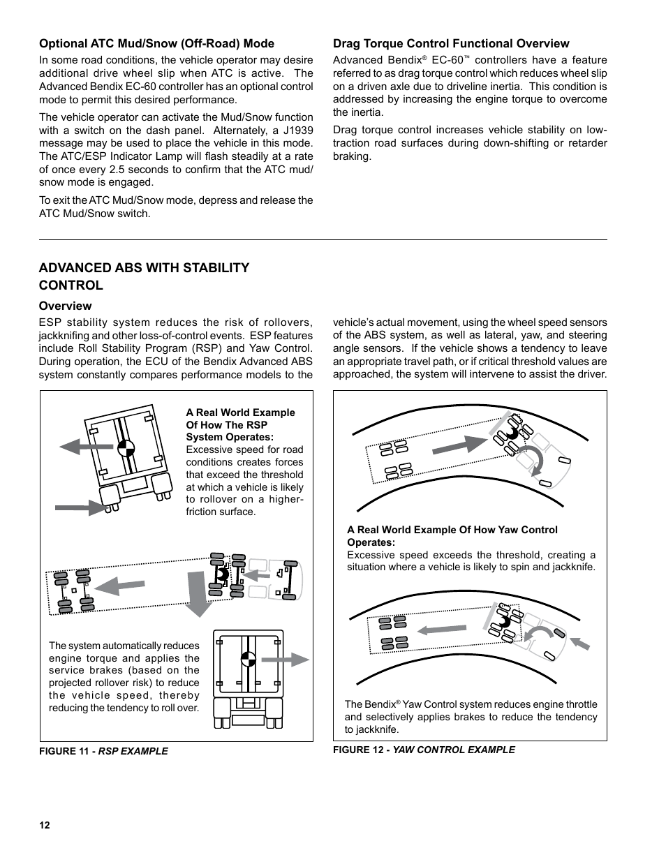 Advanced abs with stability control | Bendix Commercial Vehicle Systems EC-60 ESP CONTROLLERS ADV User Manual | Page 12 / 60