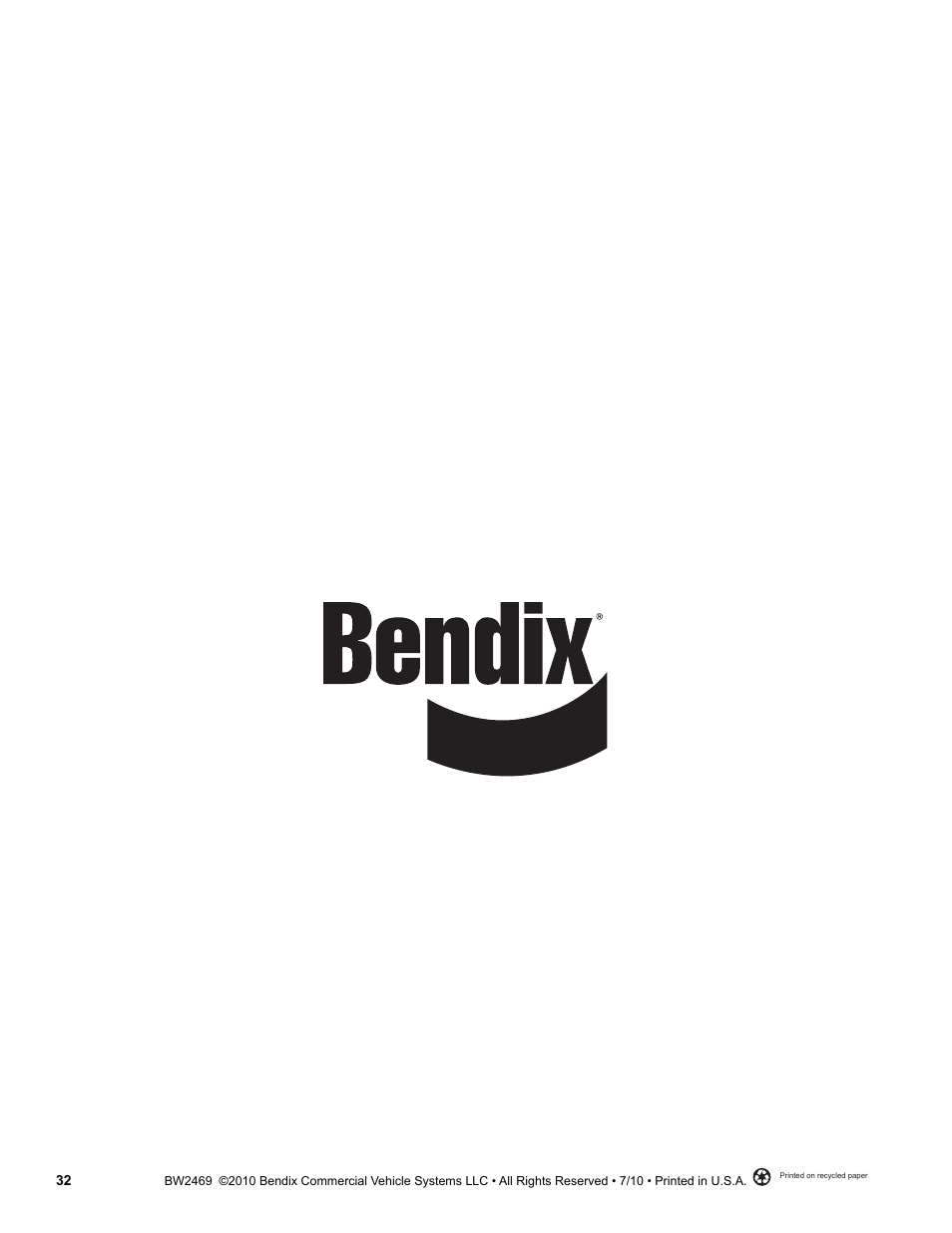 Bendix Commercial Vehicle Systems TABS-6 TRAILER ABS MODULE User Manual | Page 32 / 32