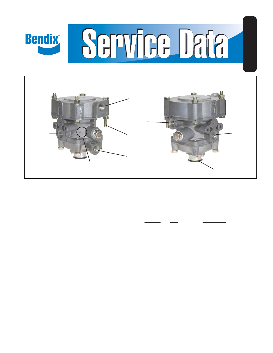 Bendix Commercial Vehicle Systems DUAL RELAY VALVE User Manual | 4 pages