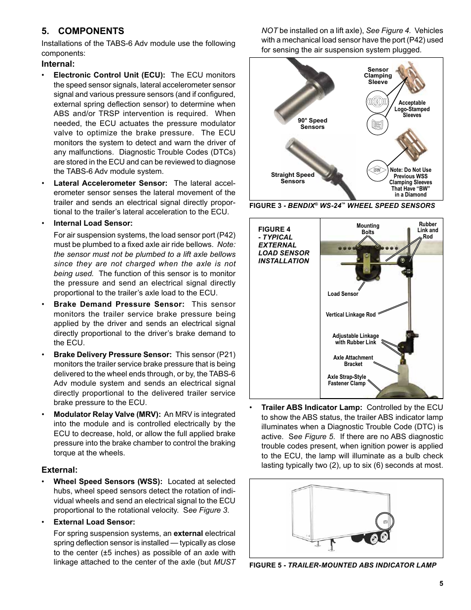 Components | Bendix Commercial Vehicle Systems TABS-6 ADVANCED SINGLE CHANNEL User Manual | Page 5 / 36