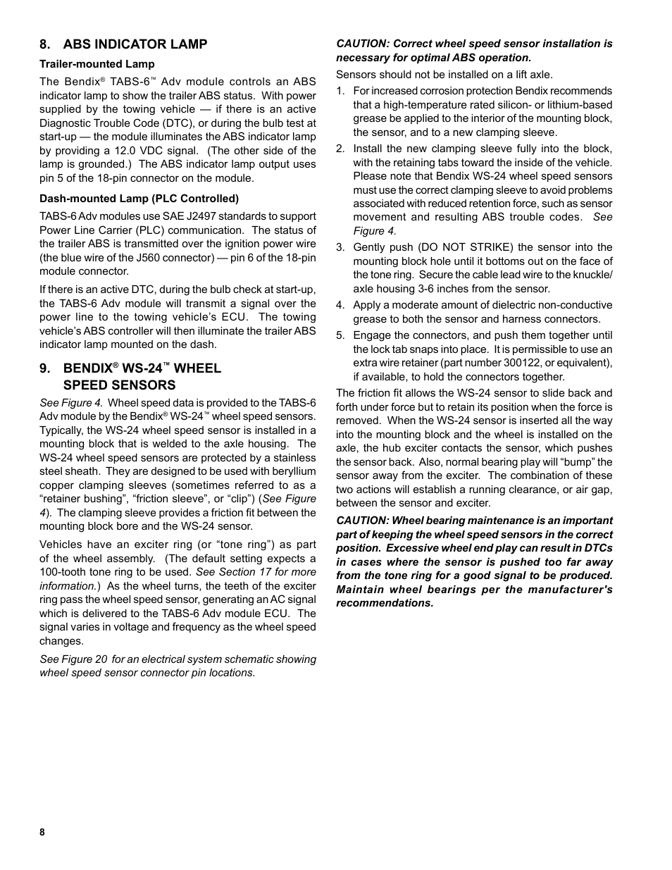 Bendix Commercial Vehicle Systems TABS-6 ADVANCED SINGLE CHANNEL User Manual | Page 8 / 36