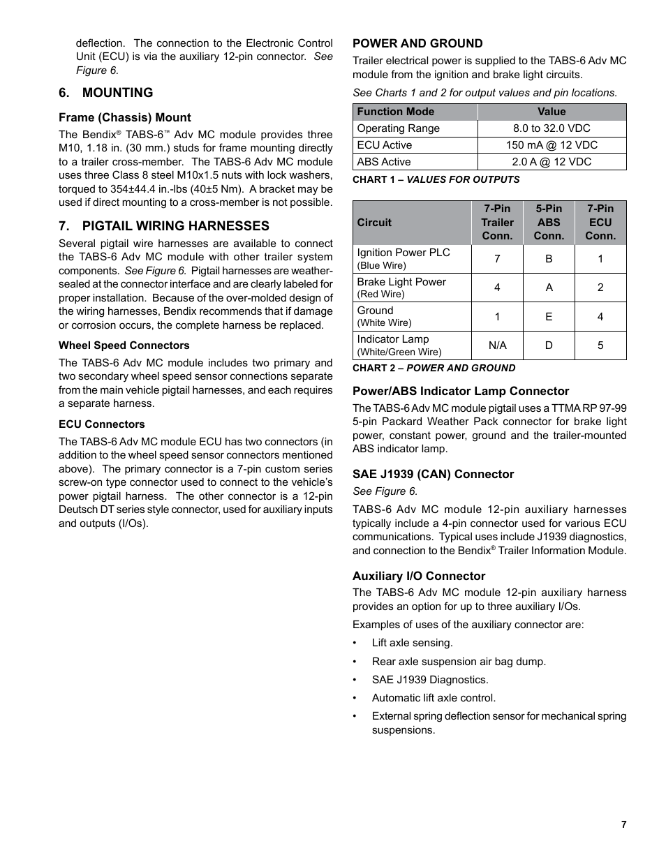 Bendix Commercial Vehicle Systems TABS-6 ADVANCED MC SD SHEET User Manual | Page 7 / 40